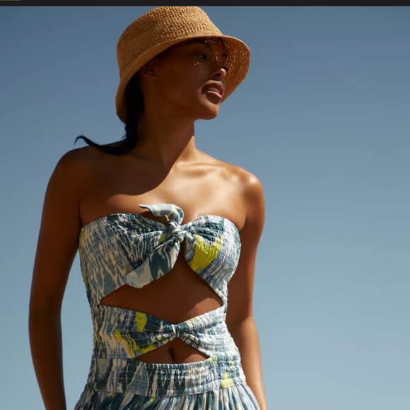 NWT Anthropologie Swim suit Cover/  Smock Mini Sun Dress - Picture 3 of 7